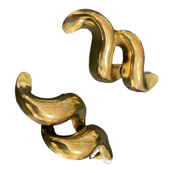 Gold Earrings Pierced Steampunk Paco
Designs New Old Stock 1980's - Picture 3 of 9